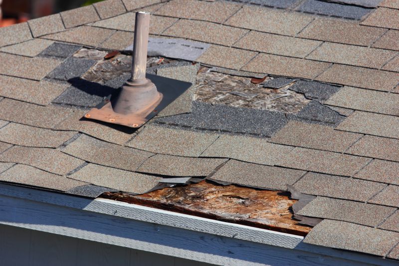 Repaired Roof with New Shingles